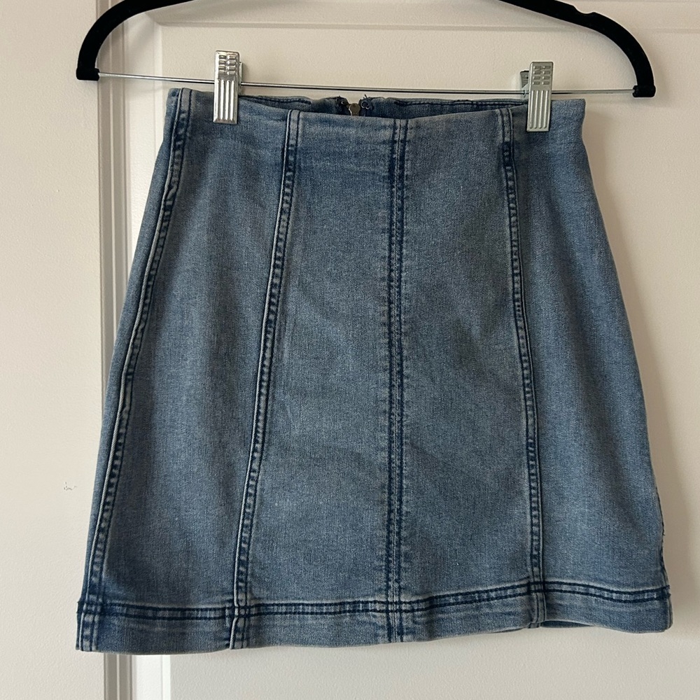 Free People Mordern Femme Denim Skirt